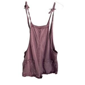 O'Neill Girls size Large Pink/Purple Overalls Cotton Linen Blend